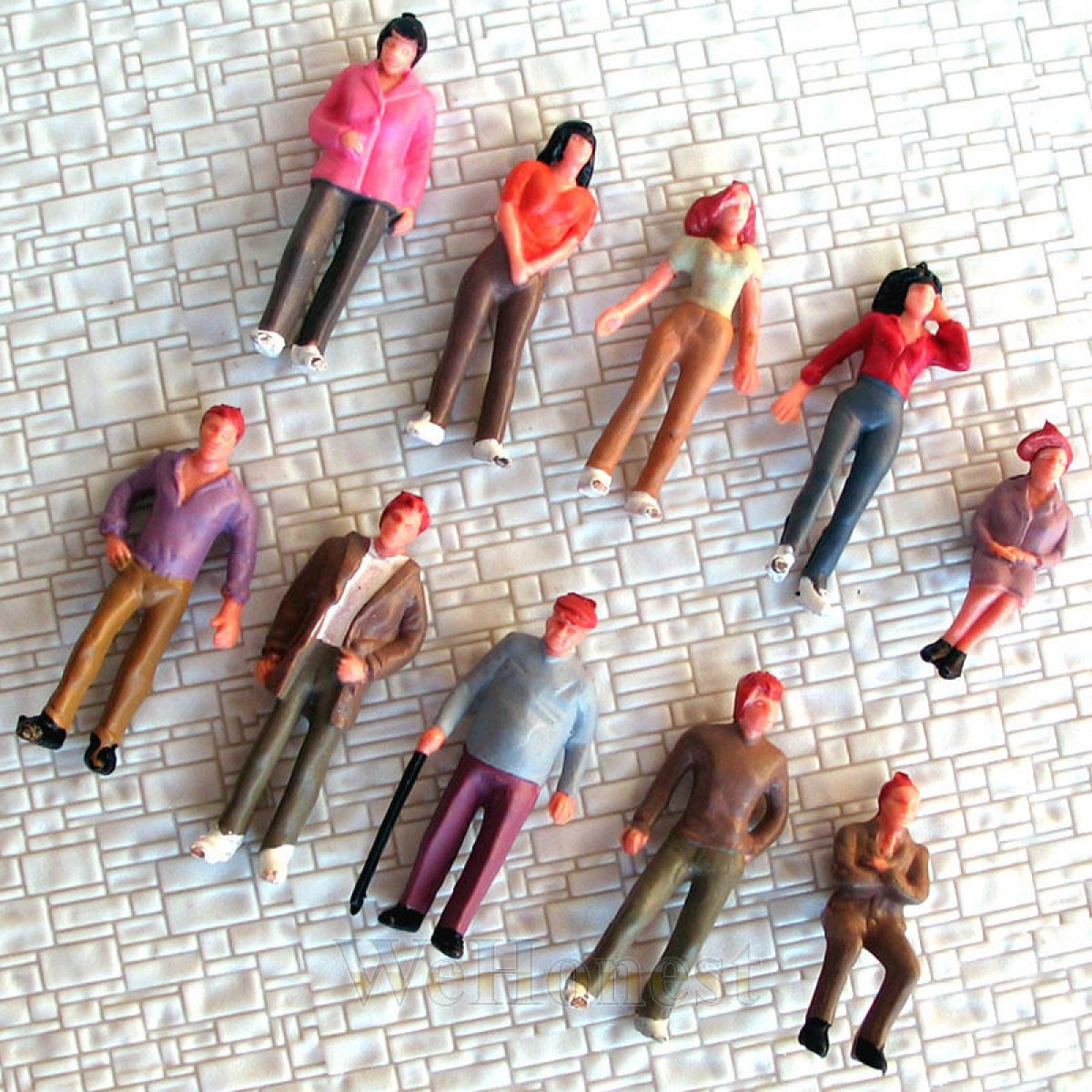 50 pcs O scale 1:43.5 Larger Figures People passengers